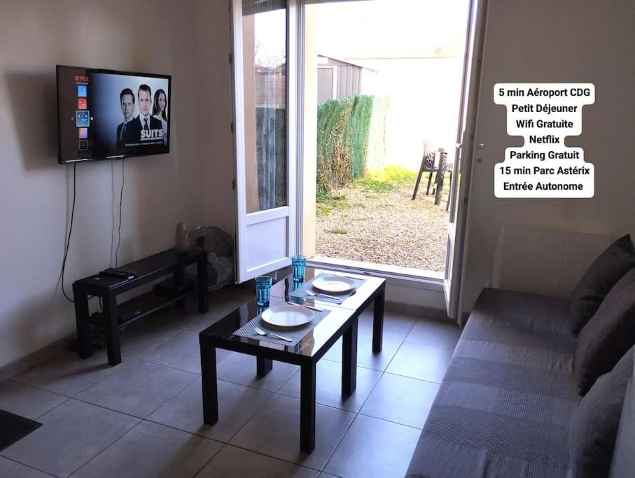 Appartement 2, Jardin, Collation, 5 Min De L'Aeroport Cdg Le Mesnil-Amelot Extérieur photo